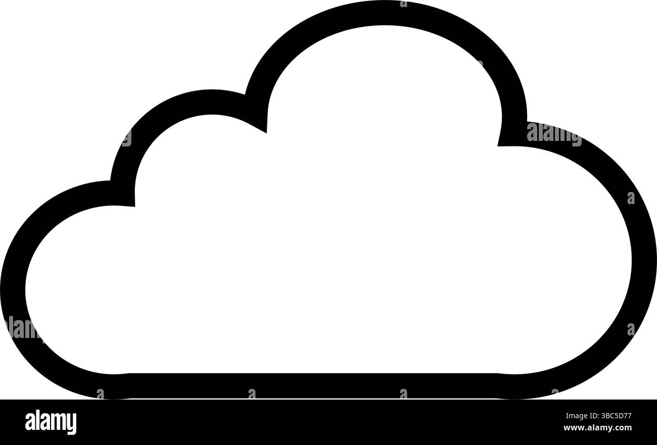 Pictogramme d'icône de lecteur de nuage isolé sur fond transparent Illustration de Vecteur