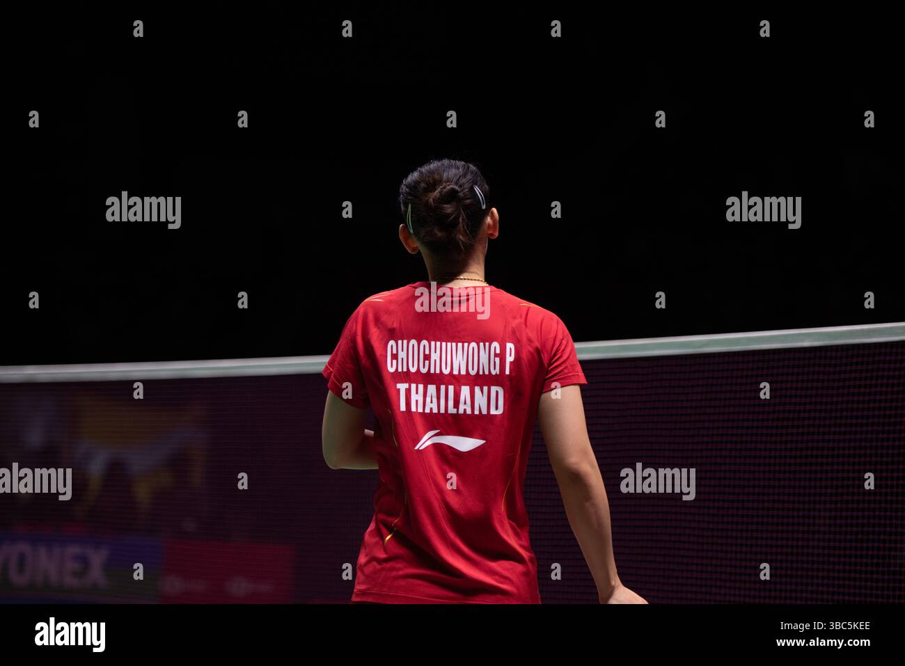 Pornpawee CHOCHUWONG, de Thaïlande, participe au match de finale en simple féminin contre CHEN Yu Fei, de Chine, lors du TOYOTA Thailand Open 2025. HSBC BWF World Tour Super 500 au stade Nimibutr le 18 mai 2025 à Bangkok, Thaïlande. (Photo de Teera Noisakran/Sipa USA) crédit : Sipa USA/Alamy Live News Banque D'Images