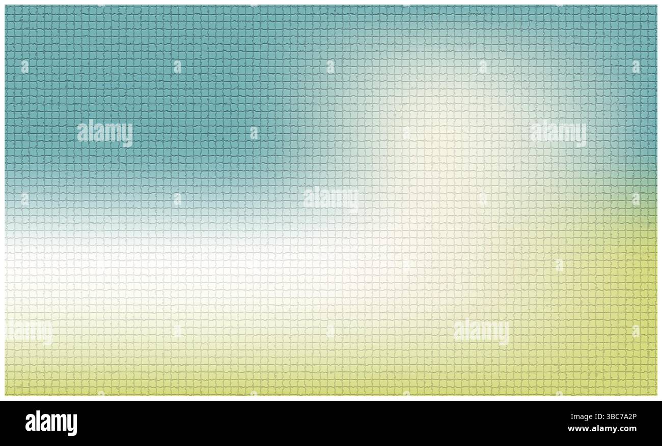 Motif mosaïque dégradé avec tons turquoise et jaune Illustration de Vecteur