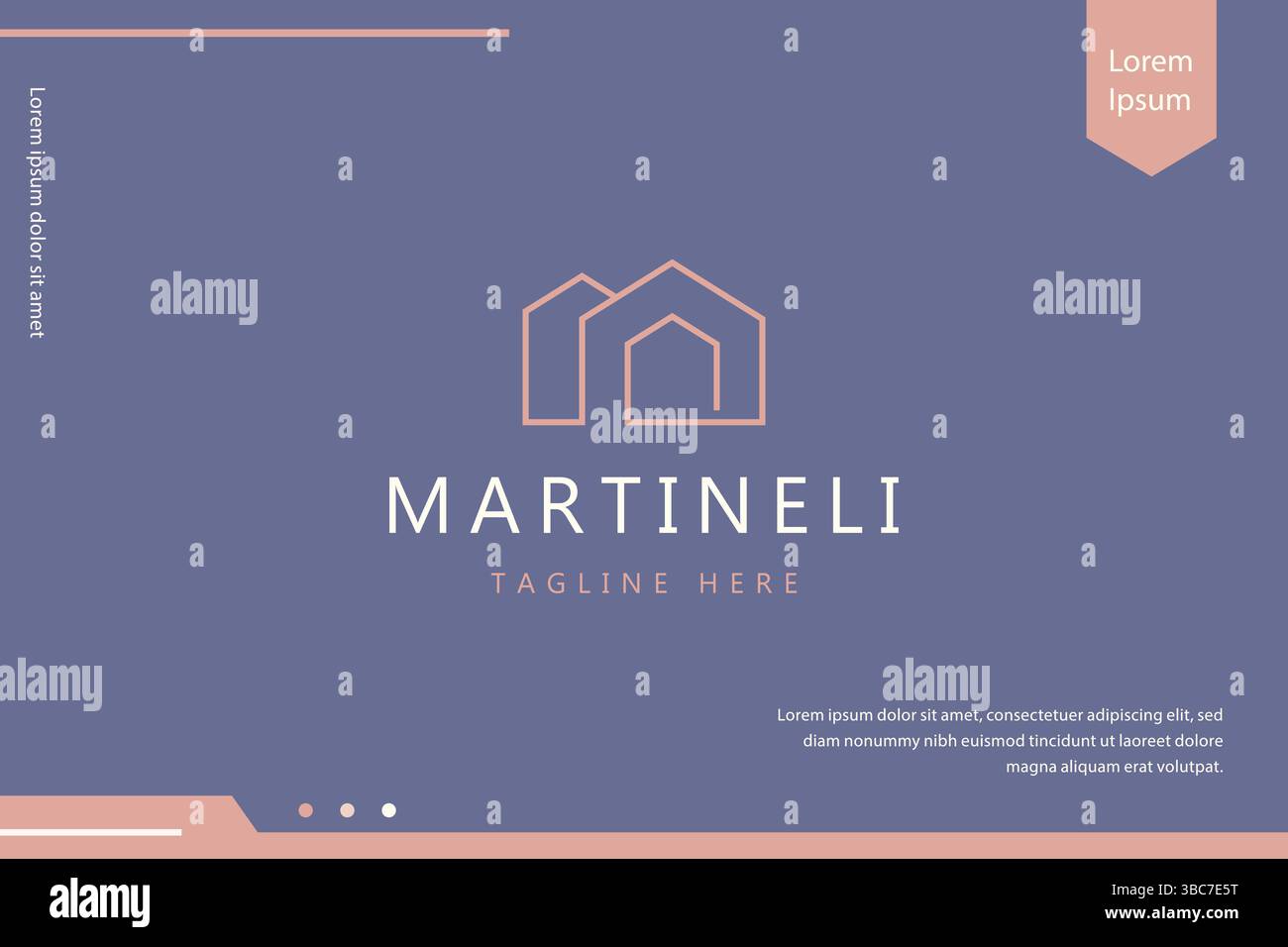 Logo Home Building Business Company. Stratégie de marque Web et contexte de présentation. Illustration de Vecteur