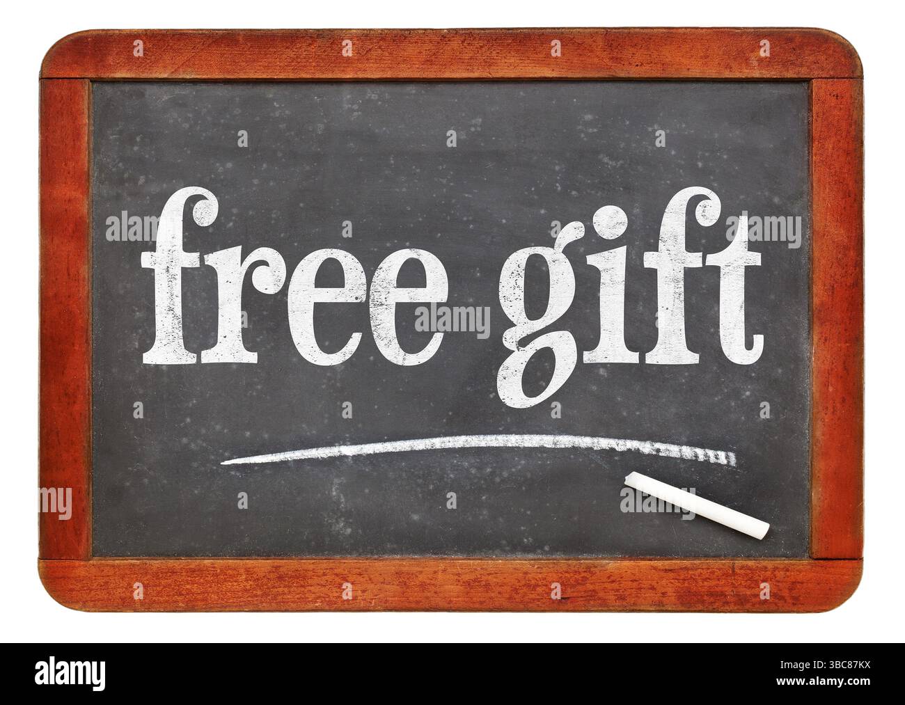Cadeau gratuit - concept marketing - texte de craie blanc sur un tableau noir d'ardoise vintage Banque D'Images