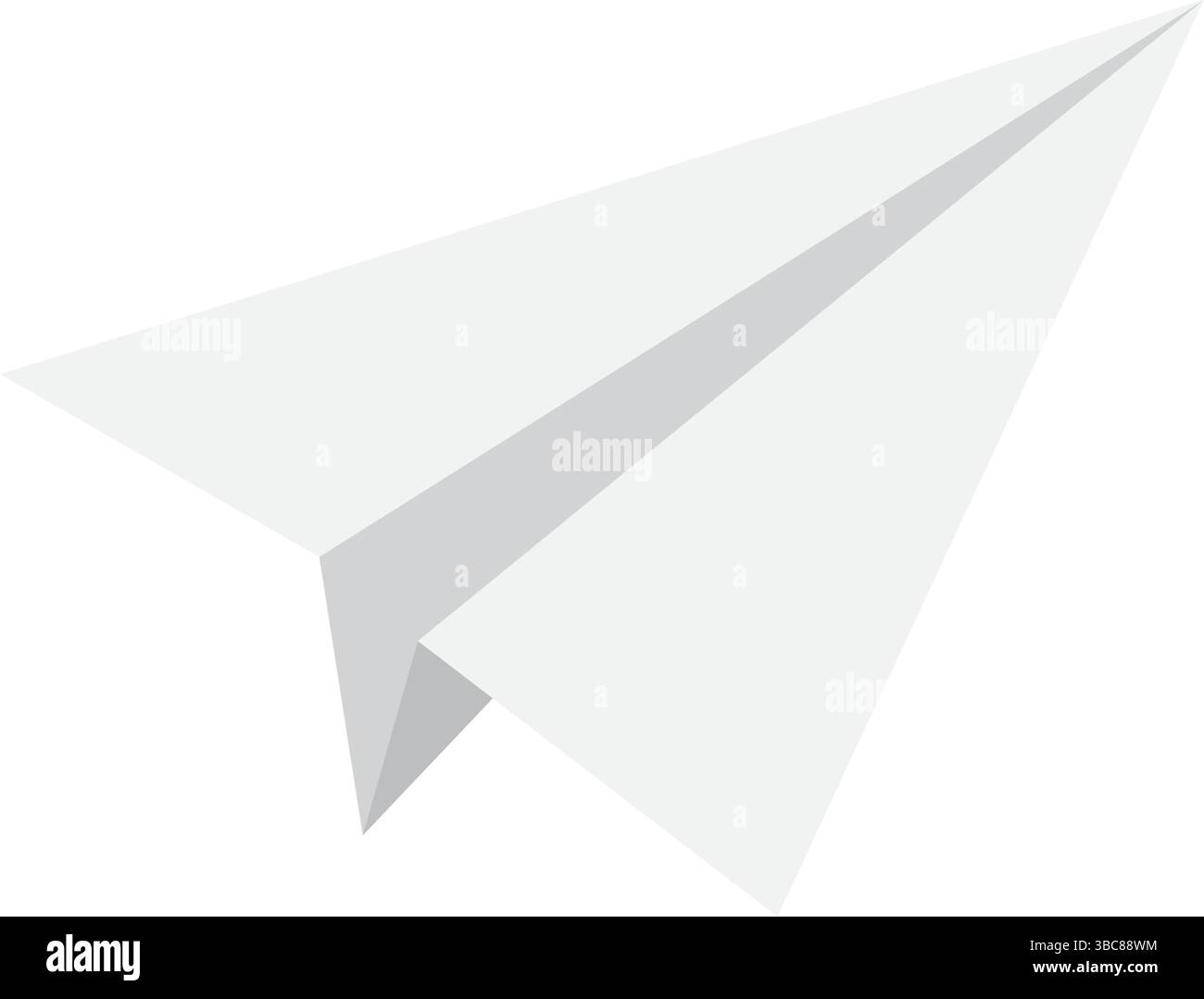 Simple icône isolée d'avion de papier plié, concept de créativité Illustration de Vecteur