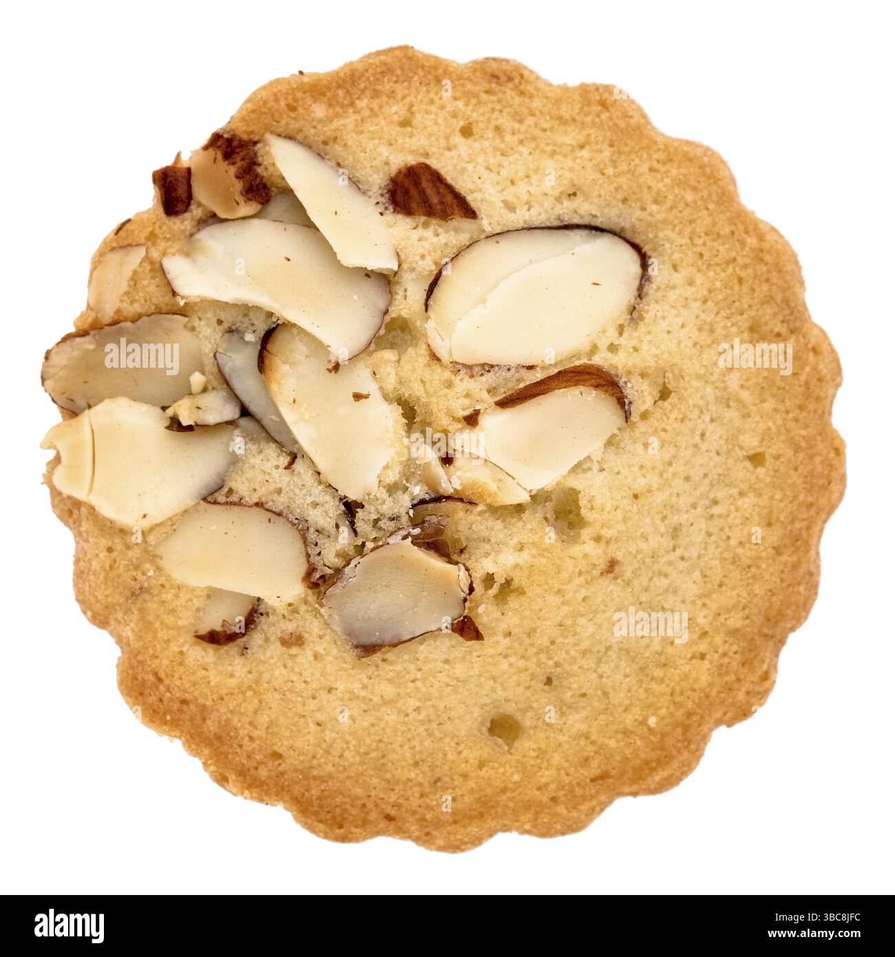 Amande français cookie isolated on white Banque D'Images