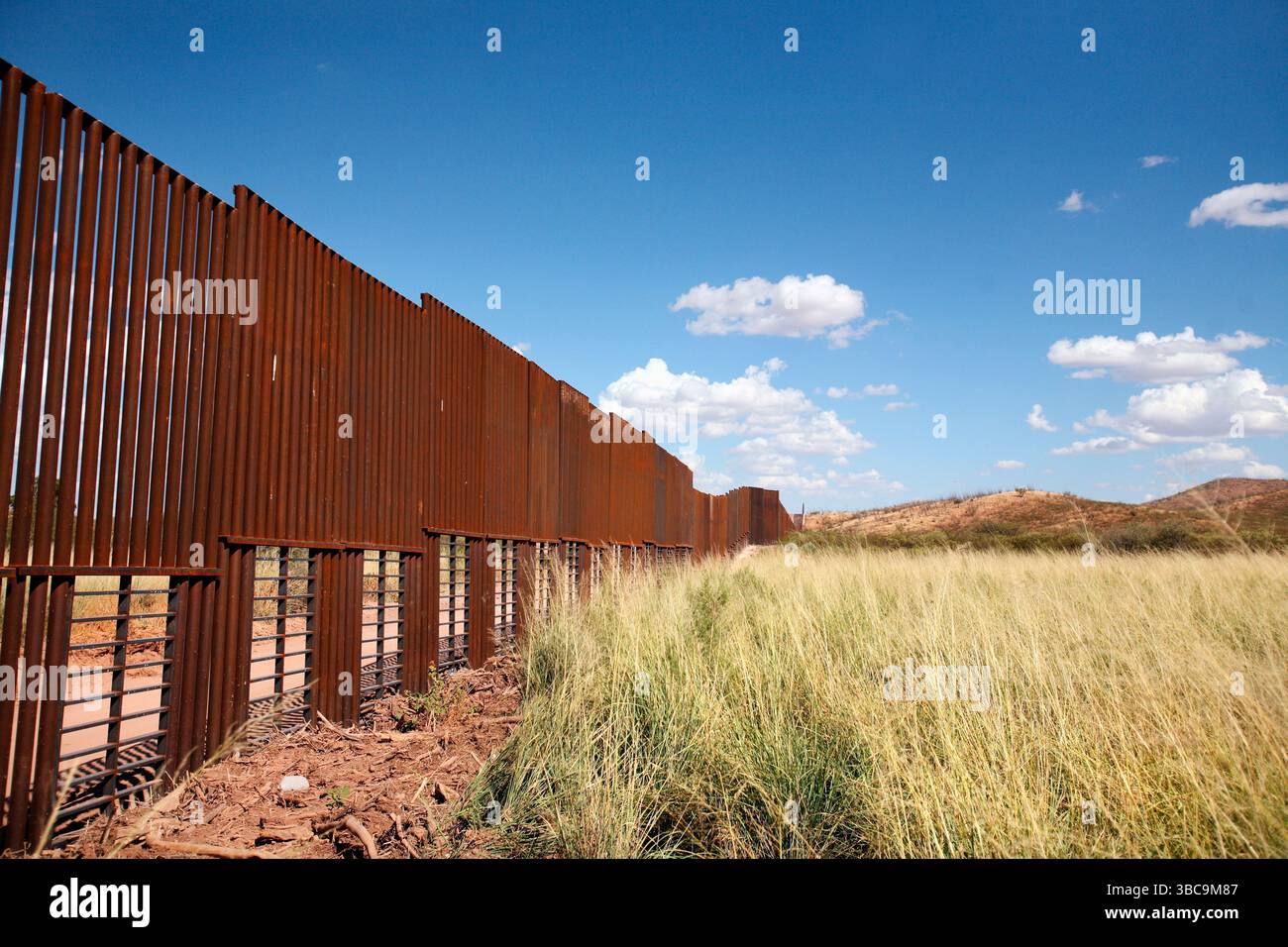 Barrière frontalière du Mexique/États-Unis Banque D'Images