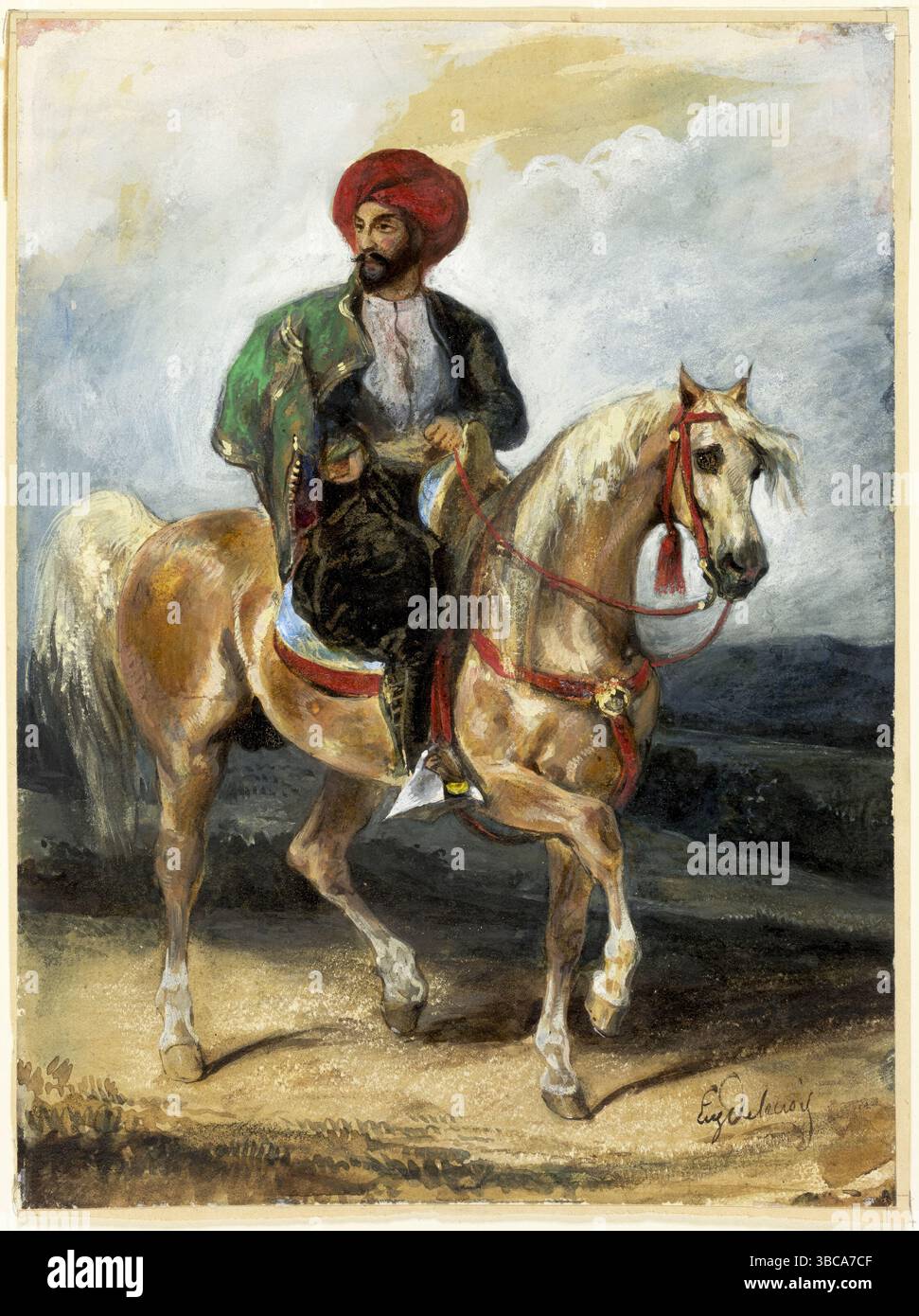 Le Rider turc. Eugène Delacroix. c. 1834. Banque D'Images