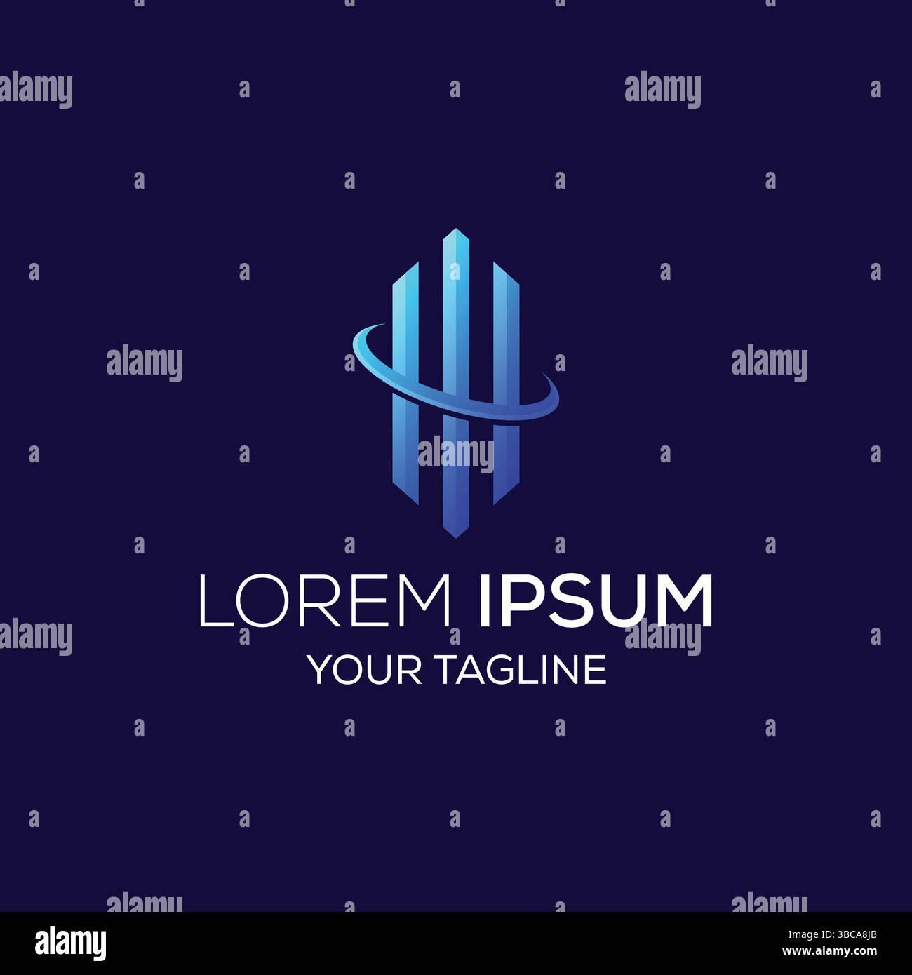 Symbole du logo de la société de financement et d'investissement Illustration de Vecteur