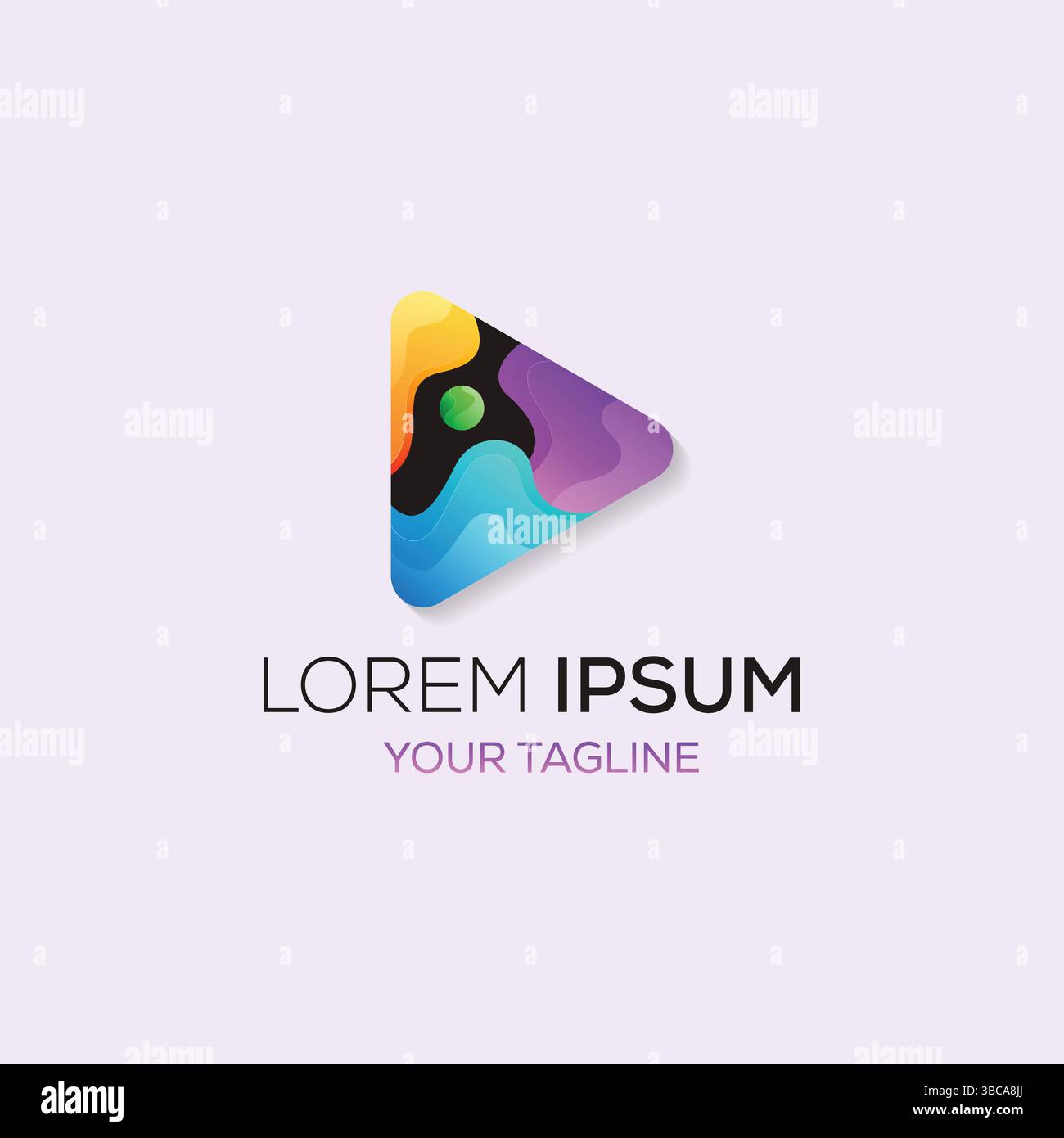 Icône logo lecteur multimédia bouton illustration abstraite dégradé couleur pour les affaires et l'application Illustration de Vecteur