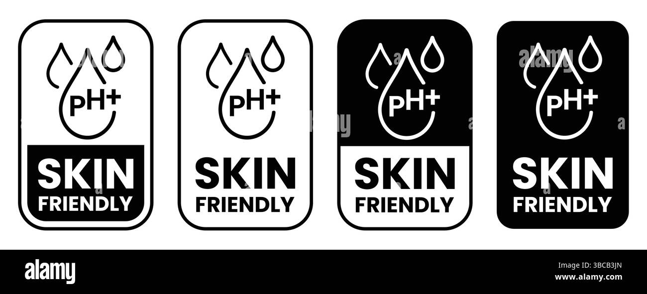 Logo respectueux de la peau, étiquette, badge, icône, autocollant, symbole, emblème, timbre, vert, ligne, vecteur plat, illustration isolée. Etiquette sans cholestérol Illustration de Vecteur