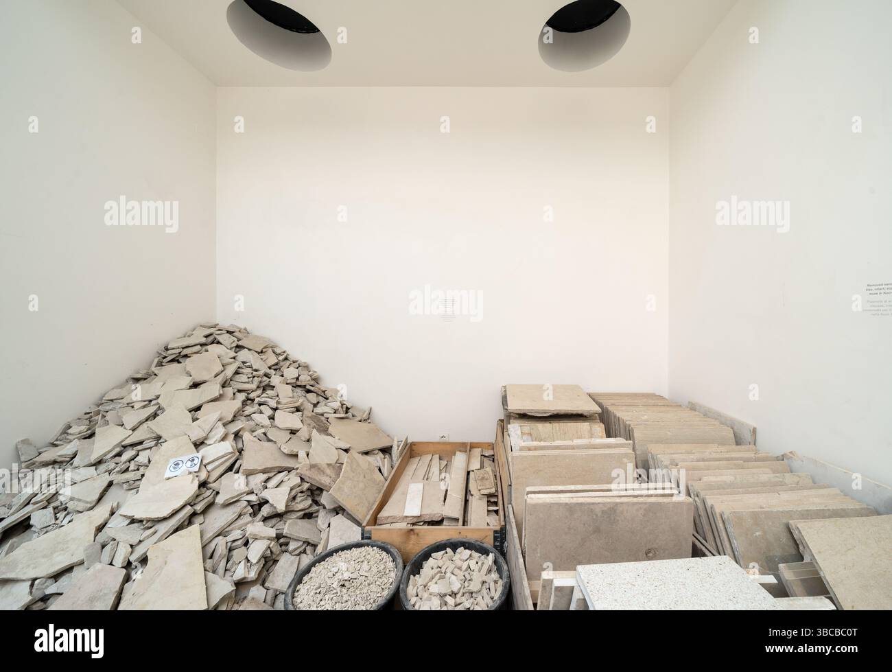 Construction du site, Pavillon du Danemark, exposition danoise, 19ème Biennale d'architecture de Venise 2025 Banque D'Images