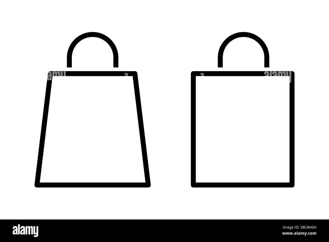 Sac à provisions icône Set design simple Banque D'Images