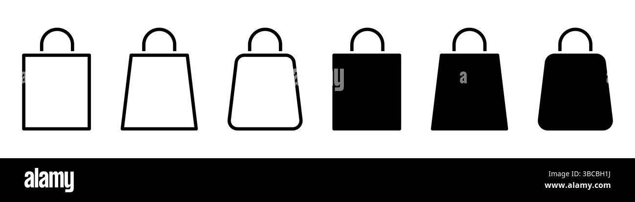 Sac à provisions icône Set design simple Banque D'Images