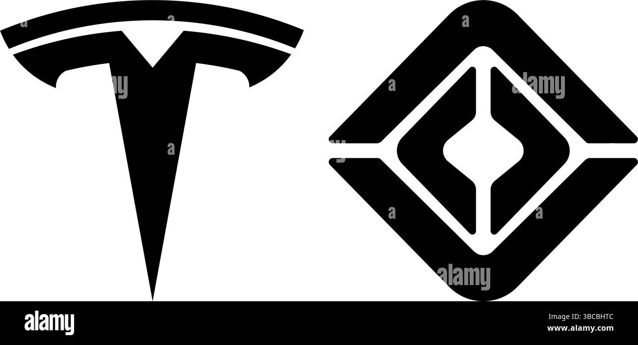 Electro Cars USA. Tesla, Rivian Illustration de Vecteur