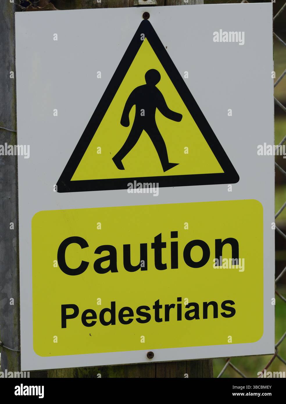 Un panneau au parc zoologique de Dartmoor. Banque D'Images