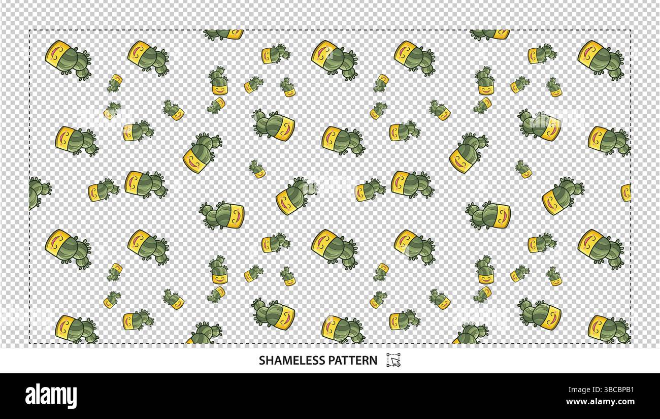 Blooming Cactus dans Yellow pot Seamless Pattern pour décor et tissu sur le thème du désert Illustration de Vecteur Blooming Cactus dans Yellow pot Seamless Pattern pour décor et tissu sur le thème du désert Illustration de Vecteur