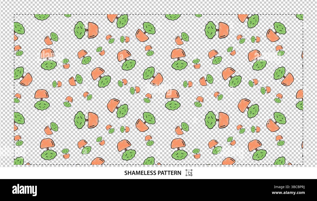 Conception de fond de modèle numérique de nourriture végétale sans couture de carotte et de brocoli Illustration de Vecteur