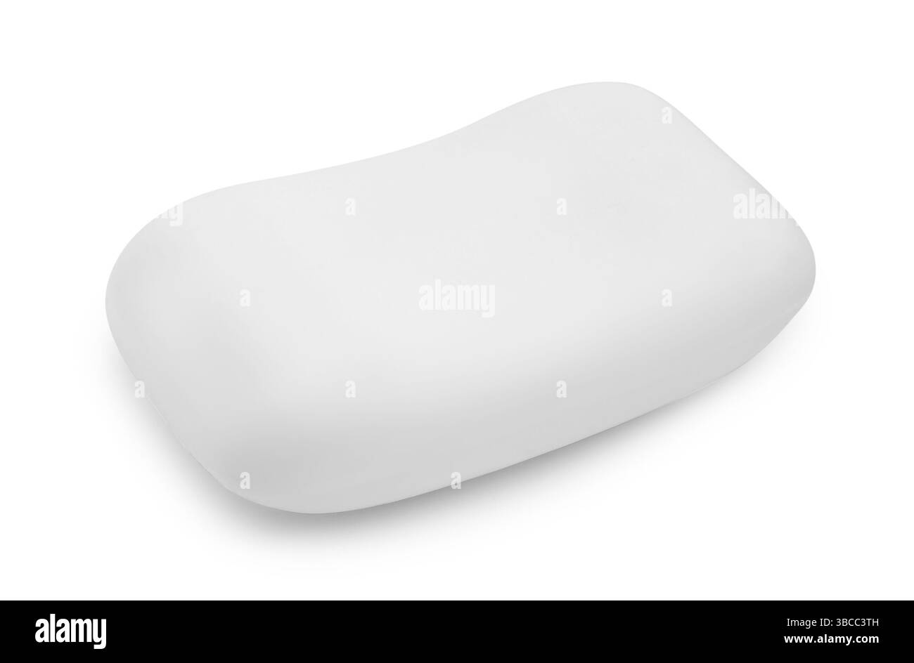 Un pain de savon isolé sur blanc. Hygiène personnelle Banque D'Images