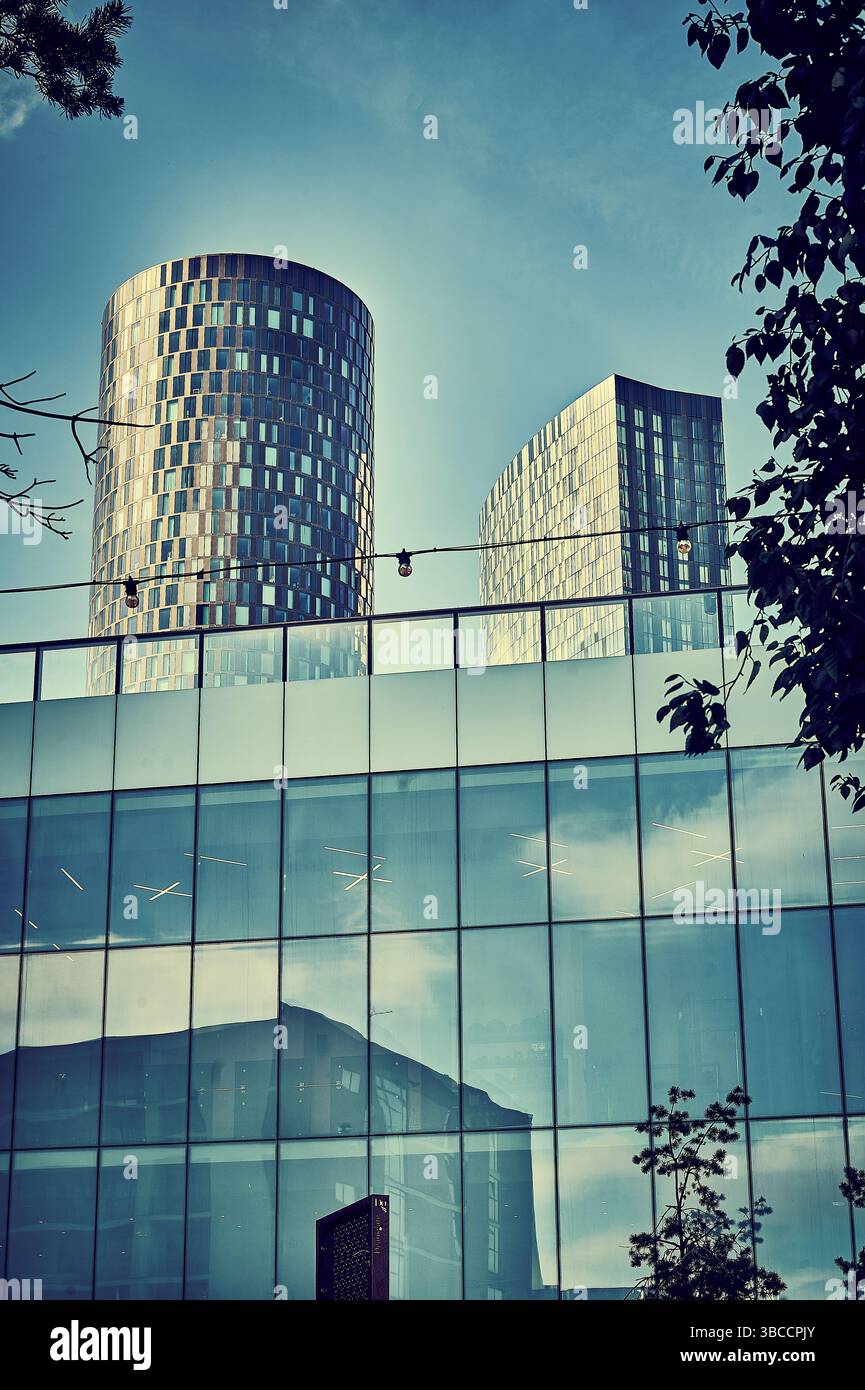 Immeubles de grande hauteur dans le développement New Jackson à Manchester, Royaume-Uni Banque D'Images