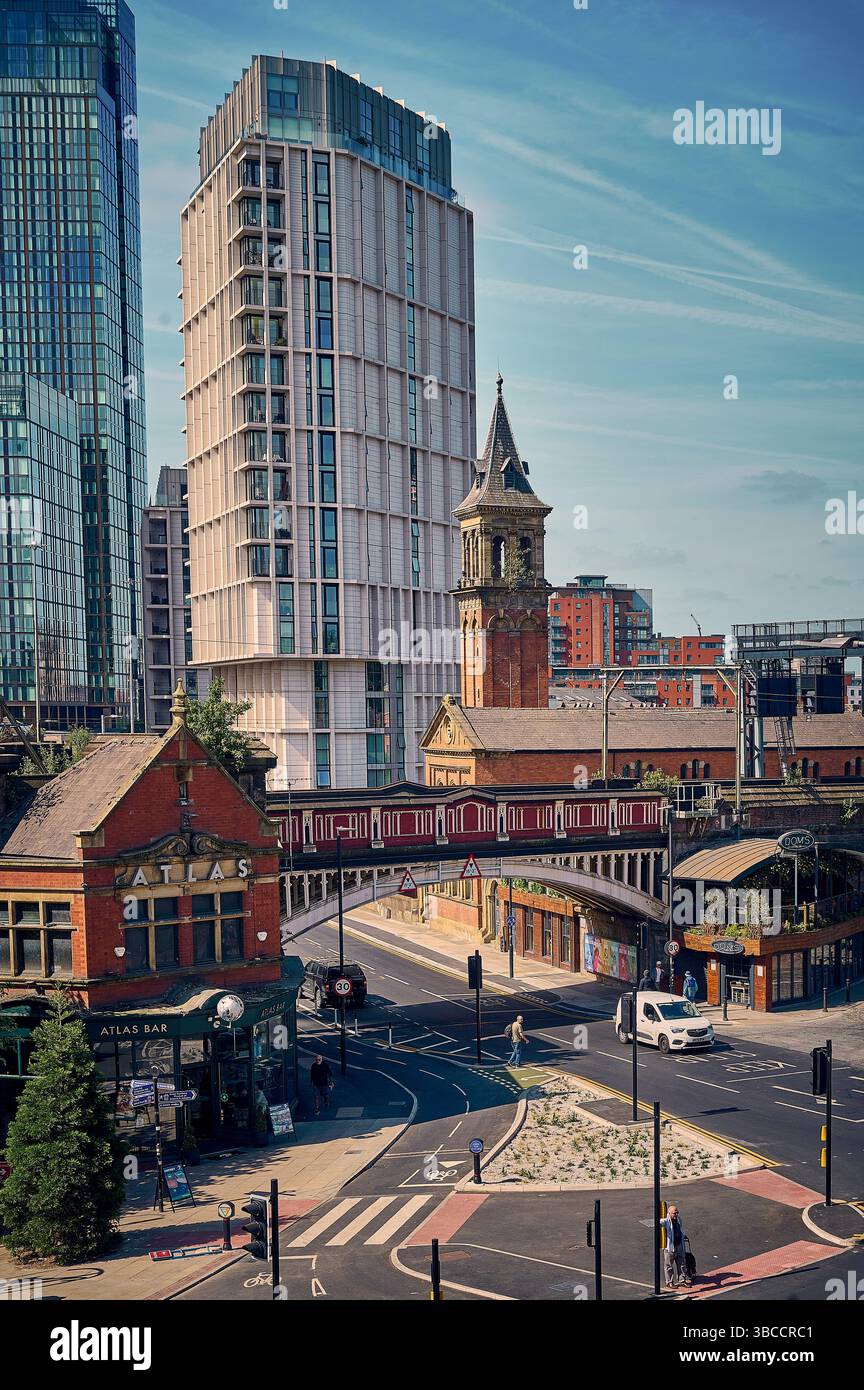 Immeubles de grande hauteur dans le centre de Manchester, Royaume-Uni Banque D'Images