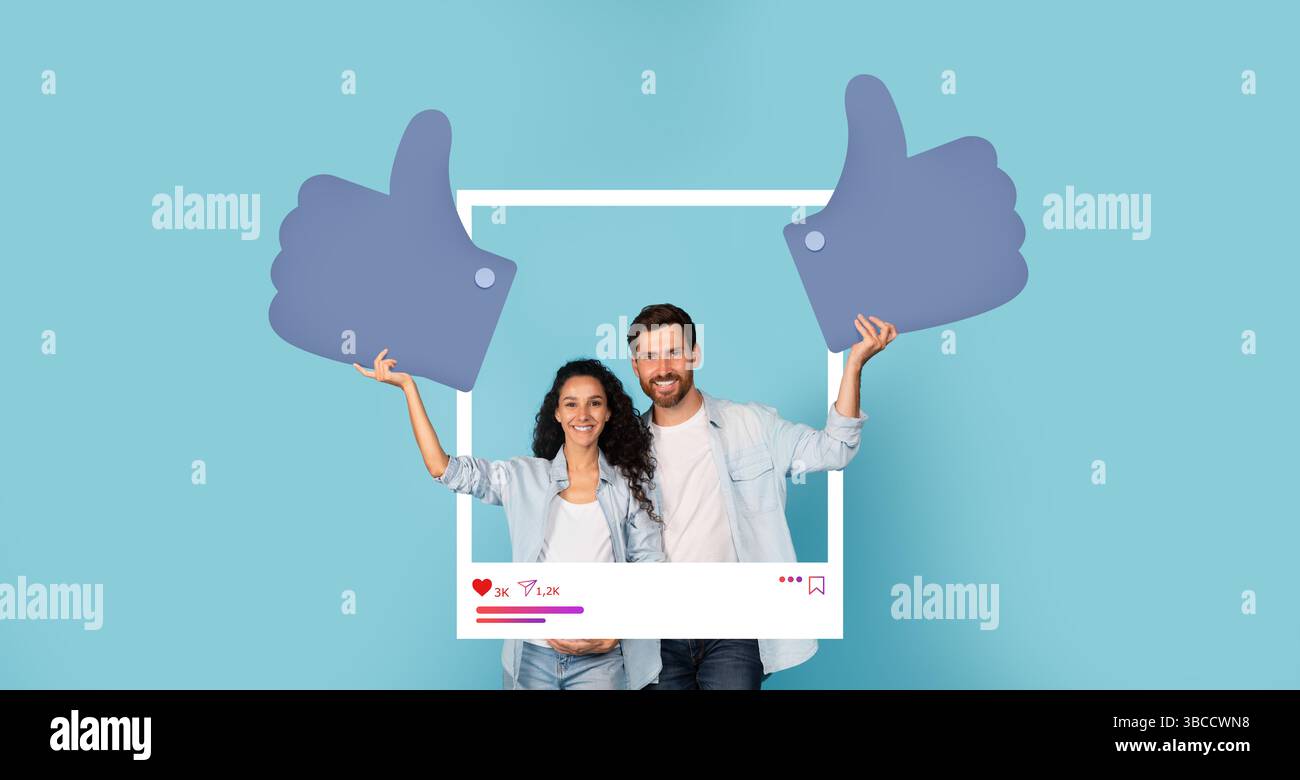 Captivez les influenceurs en mettant en avant le contenu des médias sociaux Banque D'Images