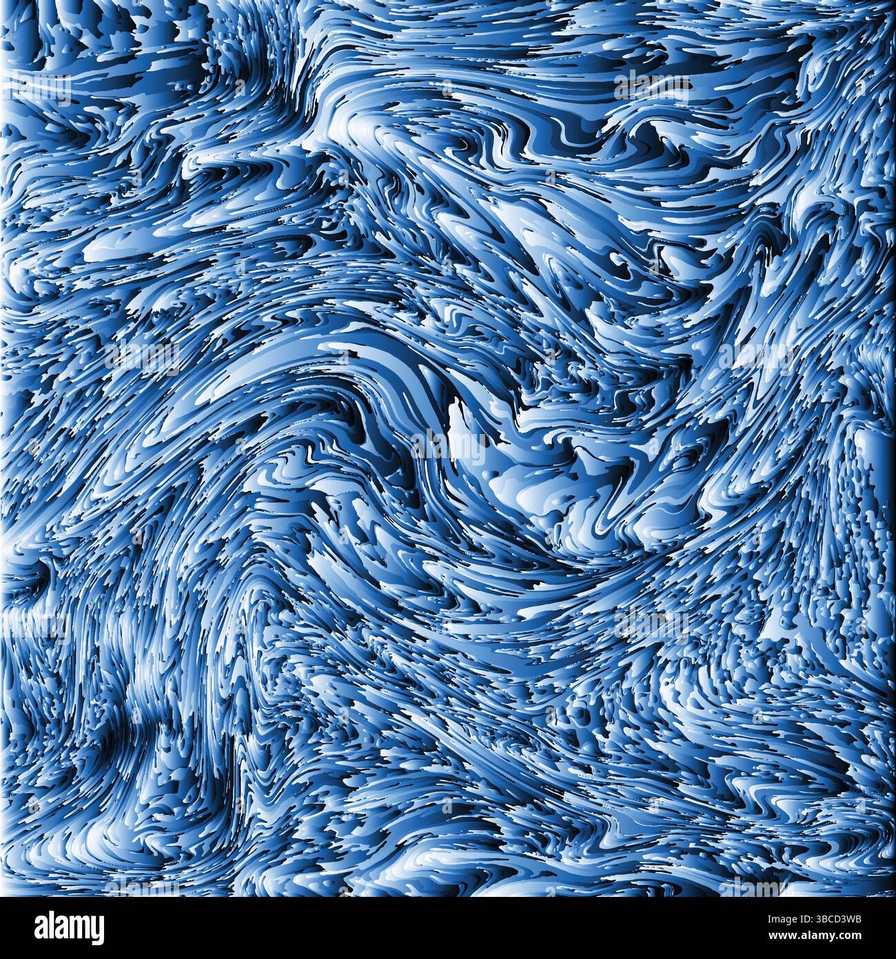 une texture déformée bleue envoûtante avec une esthétique abstraite fluide. La composition dynamique et les transitions fluides créent un effet visuellement frappant. Illustration de Vecteur