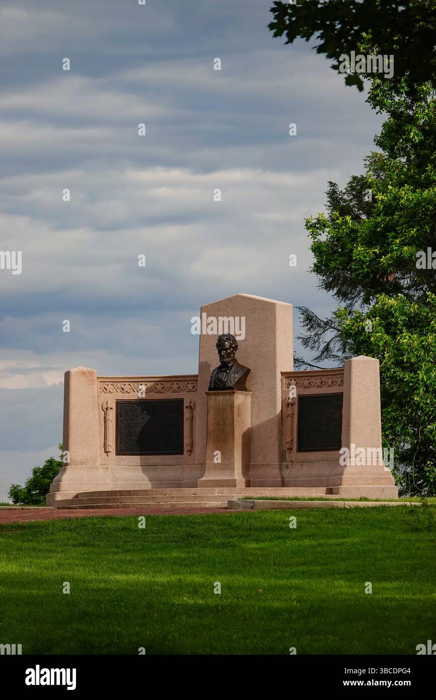 États-Unis Pennsylvanie PA Gettysburg National Military Park Cemetery - site du président Lincoln adresse Banque D'Images