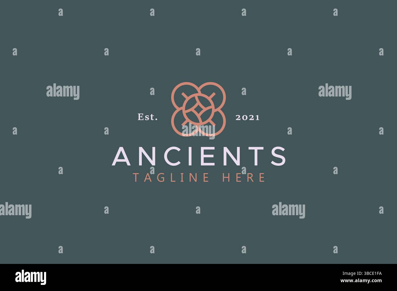 Concept Oriental Ancient Geometric Symbol pour Art Product logo Illustration de Vecteur