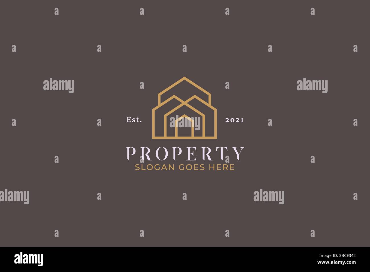 Modèle de logo d'illustration de propriété d'accueil Illustration de Vecteur