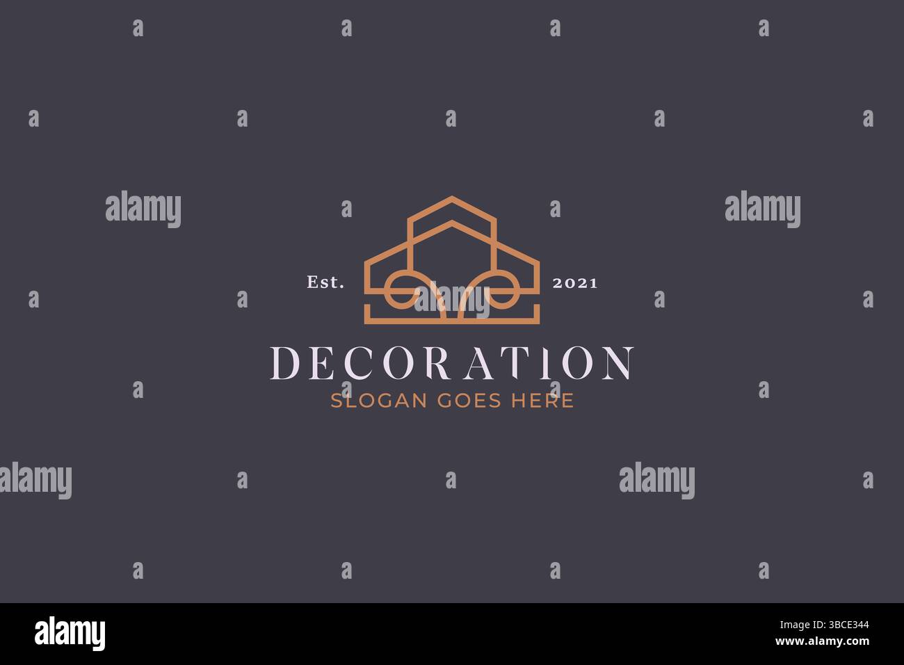 Logo Branding Home décoration Vintage Illustration de Vecteur
