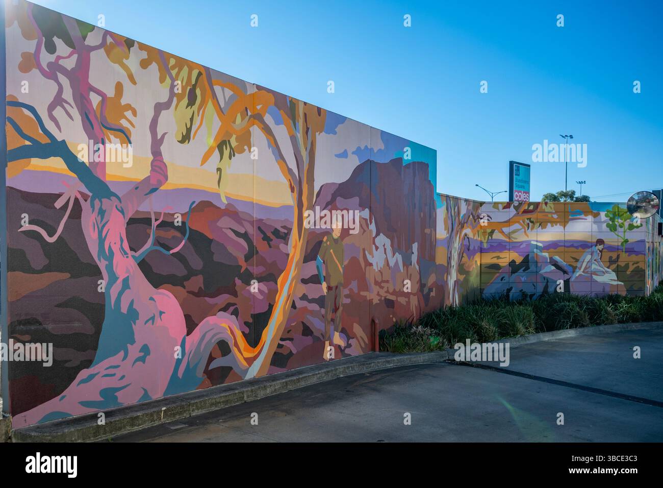 Street Art par Soleveins, Bundoora, Victoria, Australie Banque D'Images
