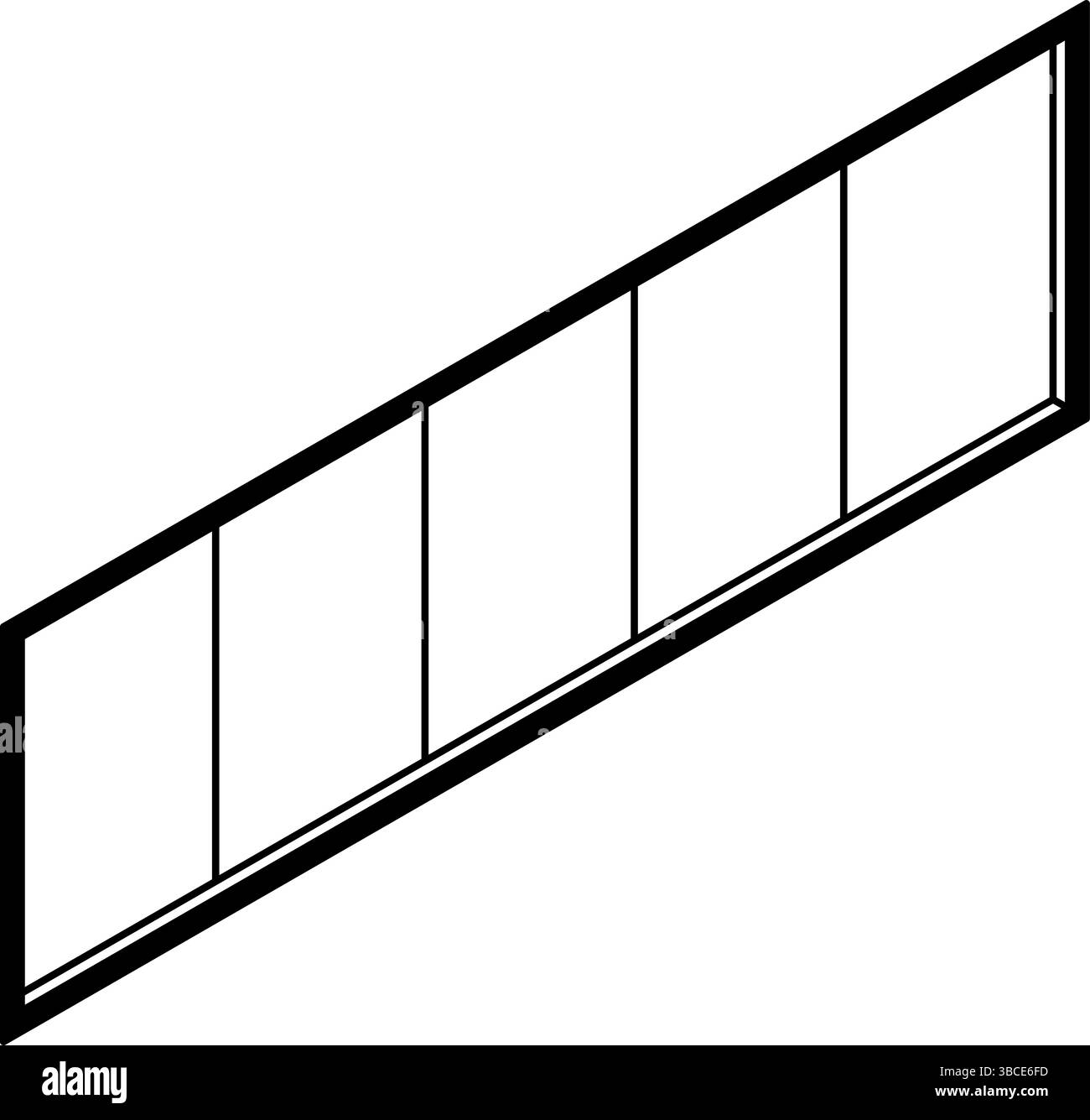 Illustration simple et mignonne d'art de ligne isométrique d'une longue file de chaises de salle d'attente et de plantes d'intérieur, illustration vectorielle Illustration de Vecteur