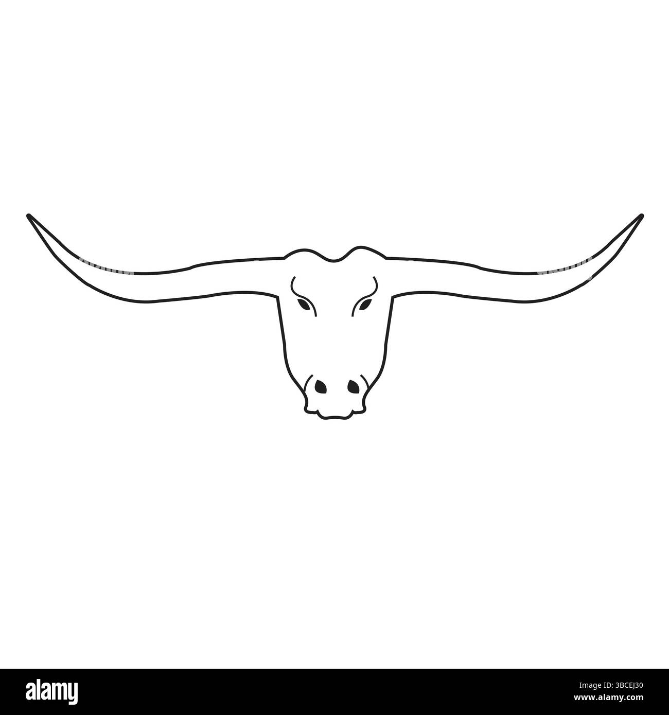 amérique, américain, animal, habillement, art, badge, grange, bbq, bœuf, noir, os, buffle, taureau, bétail, pays, vache, cow-boy, créatif, mort, mort, déco Illustration de Vecteur