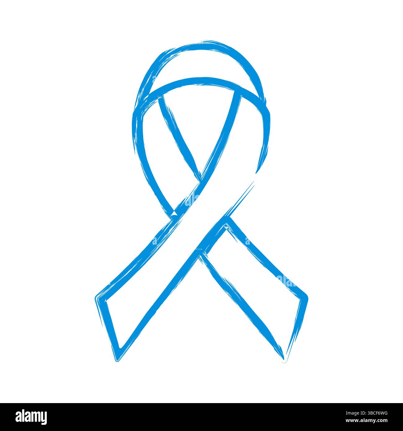 Coup de pinceau grungy ruban cancer de la prostate Illustration de Vecteur