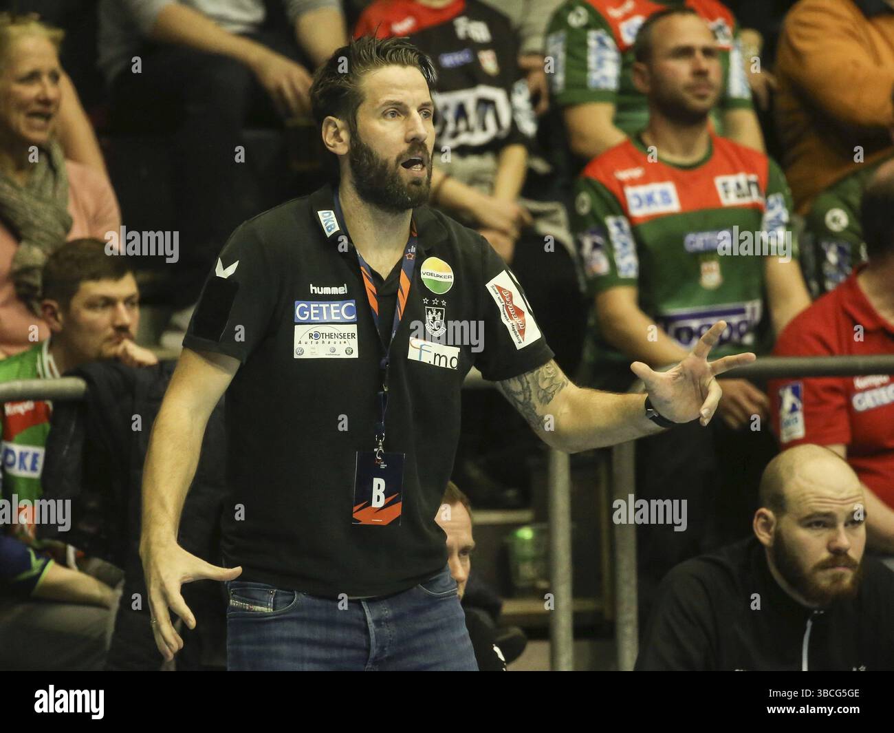 Entraîneur-chef Bennet Wiegert (SCM) Handball EHF Ligue européenne saison 2021-22 ronde de 16e manche SC Magdeburg, sportif CP Lisbonne Banque D'Images