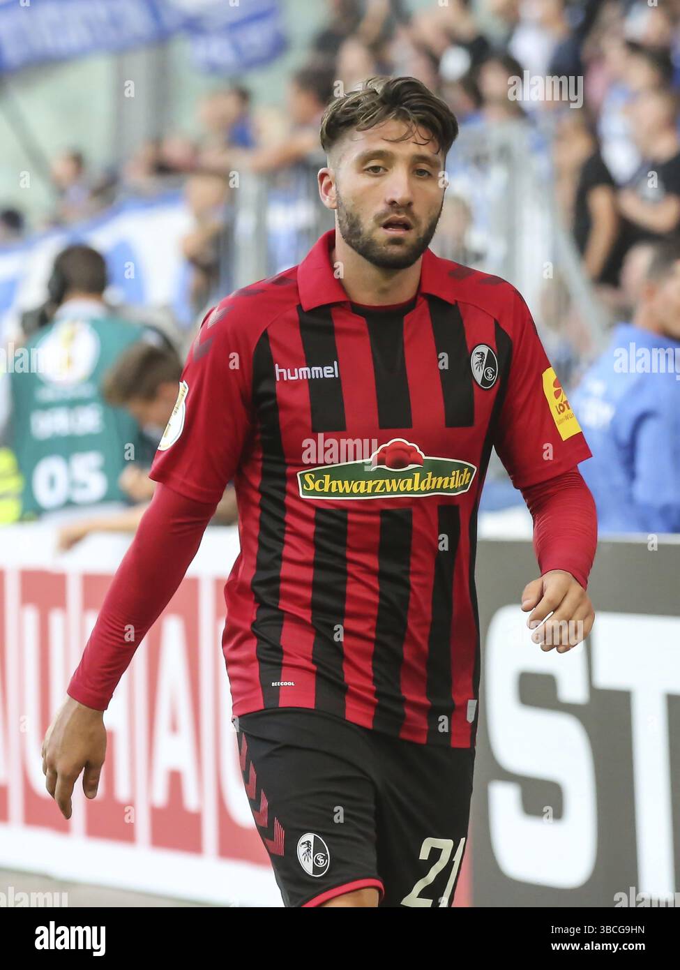 Footballeur australien Brandon Borrello SC Freiburg saison 2019-20 DFB-Pokal 1.Runde gegen 1.FC Magdeburg AM 10.08.2019, footballeur australien Brandon Banque D'Images