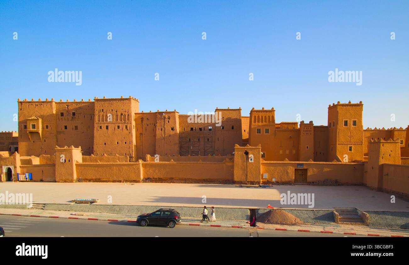 Maroc, Ouarzazate, Kasbah Taourirt, résidence fortifiée, Banque D'Images
