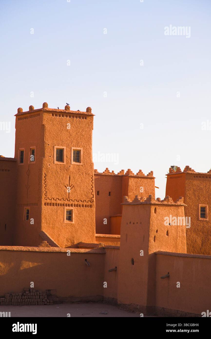 Maroc, Ouarzazate, Kasbah Taourirt, résidence fortifiée, Banque D'Images