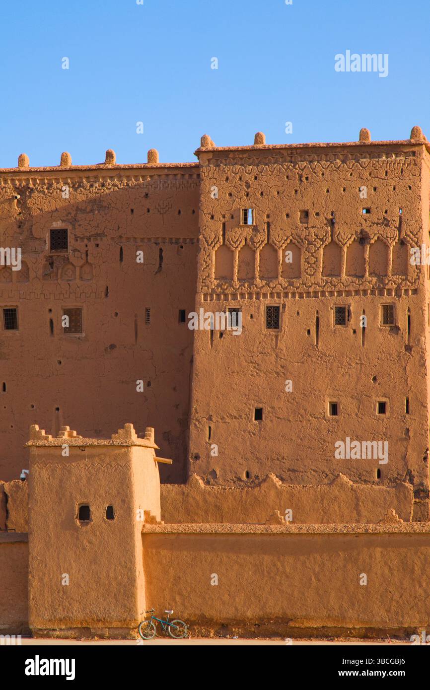 Maroc, Ouarzazate, Kasbah Taourirt, résidence fortifiée, Banque D'Images