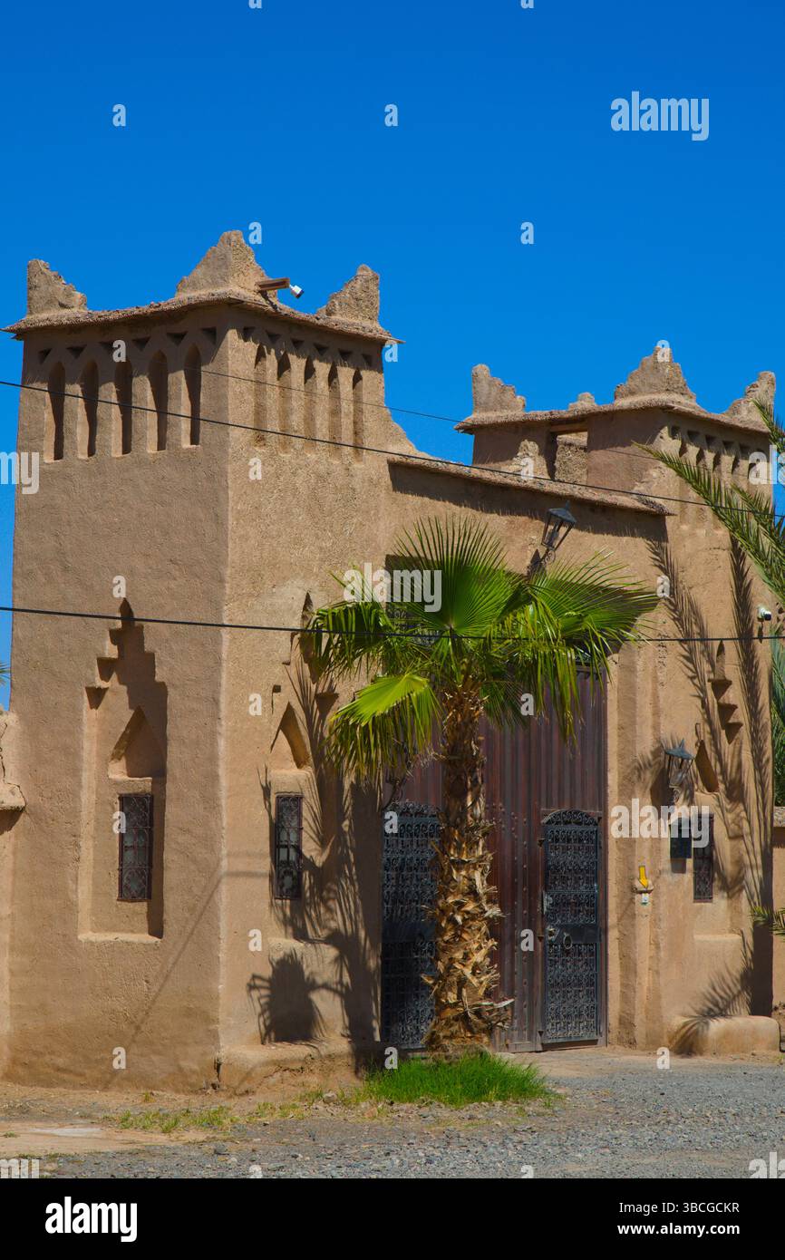 Maroc, Vallée du Dadès, Skoura, Kasbah Tiriguioute, Banque D'Images