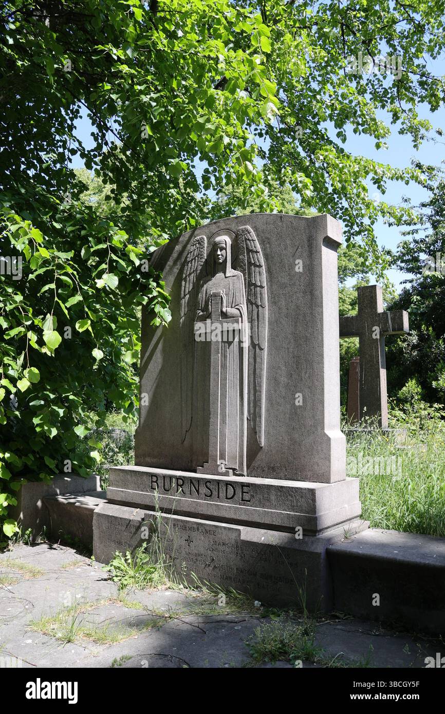 Tombe de la famille Burnside dans le cimetière de Brompton à Londres Banque D'Images