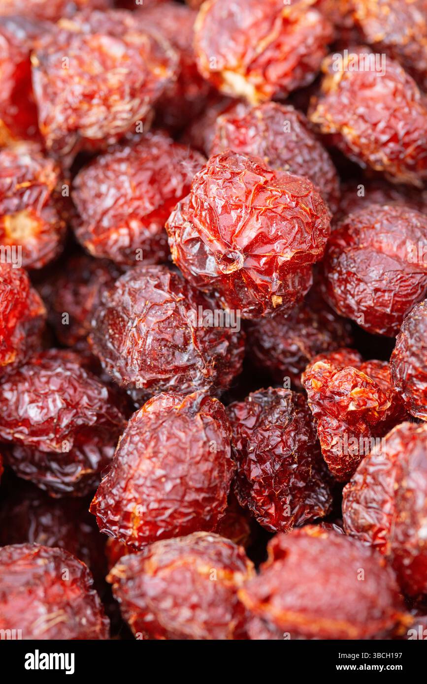 Piment Habanero séché, Capsicum Chinense Banque D'Images