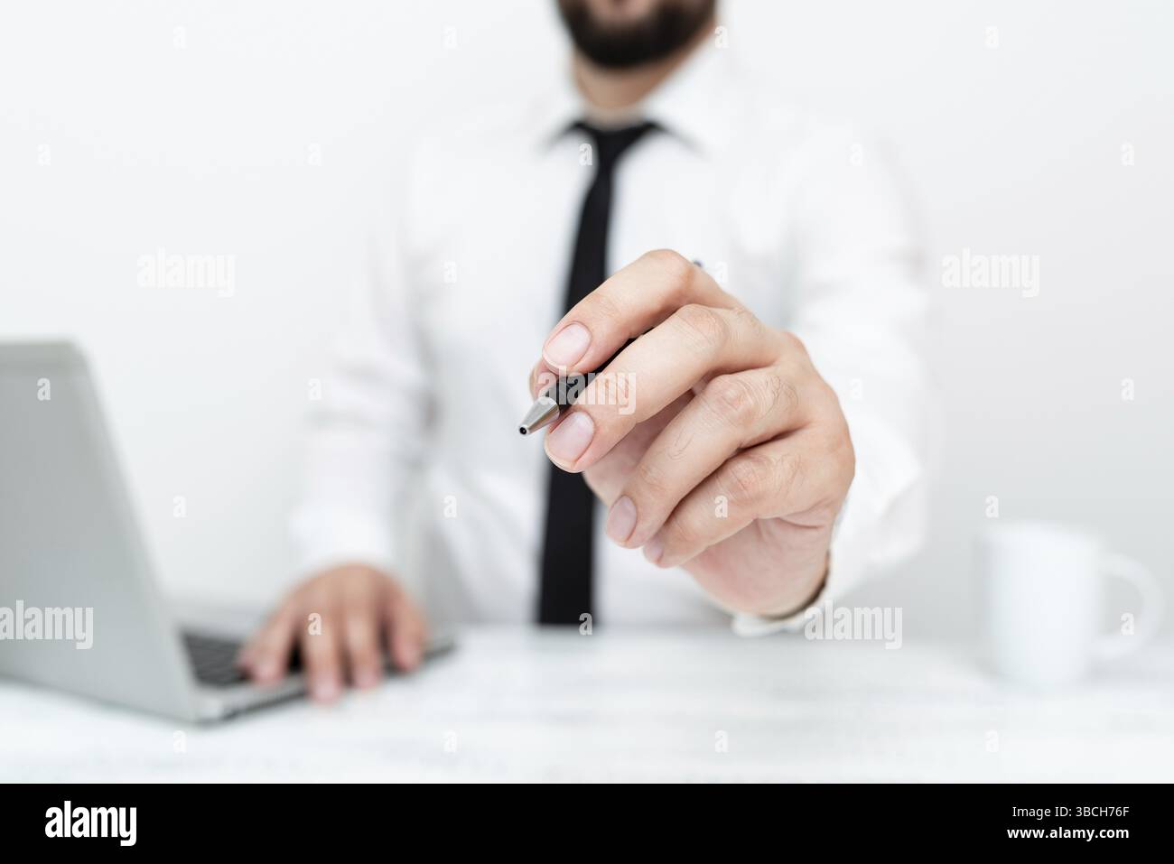 Remote Office Work Online présentant le plan d'affaires et les conceptions Banque D'Images