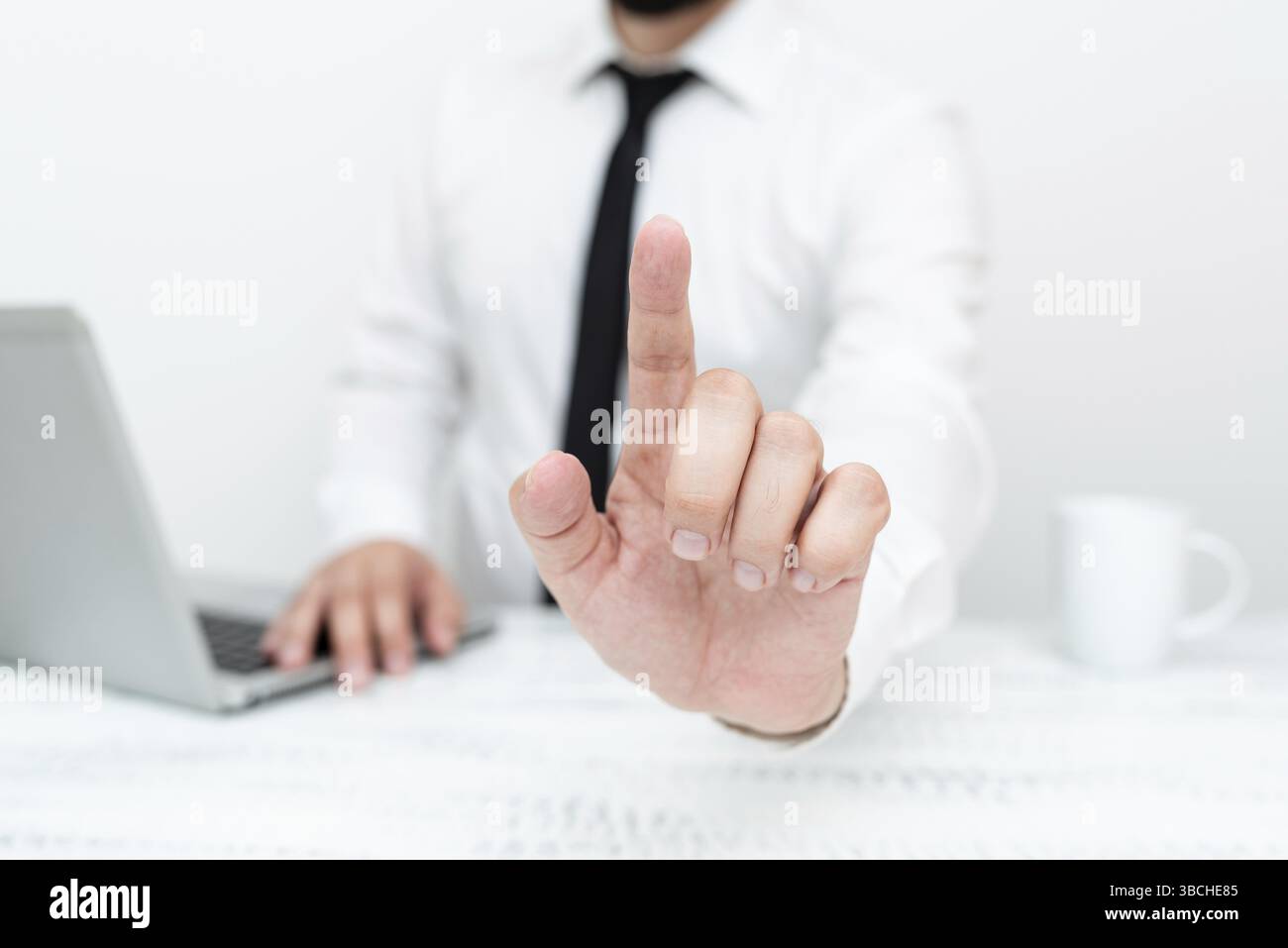 Remote Office Work Online présentant le plan d'affaires et les conceptions Banque D'Images
