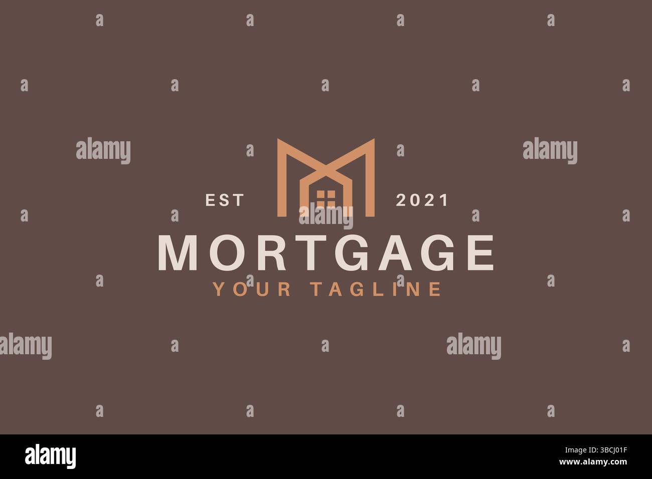 Lettre M pour logo résidentiel et hypothécaire Illustration de Vecteur