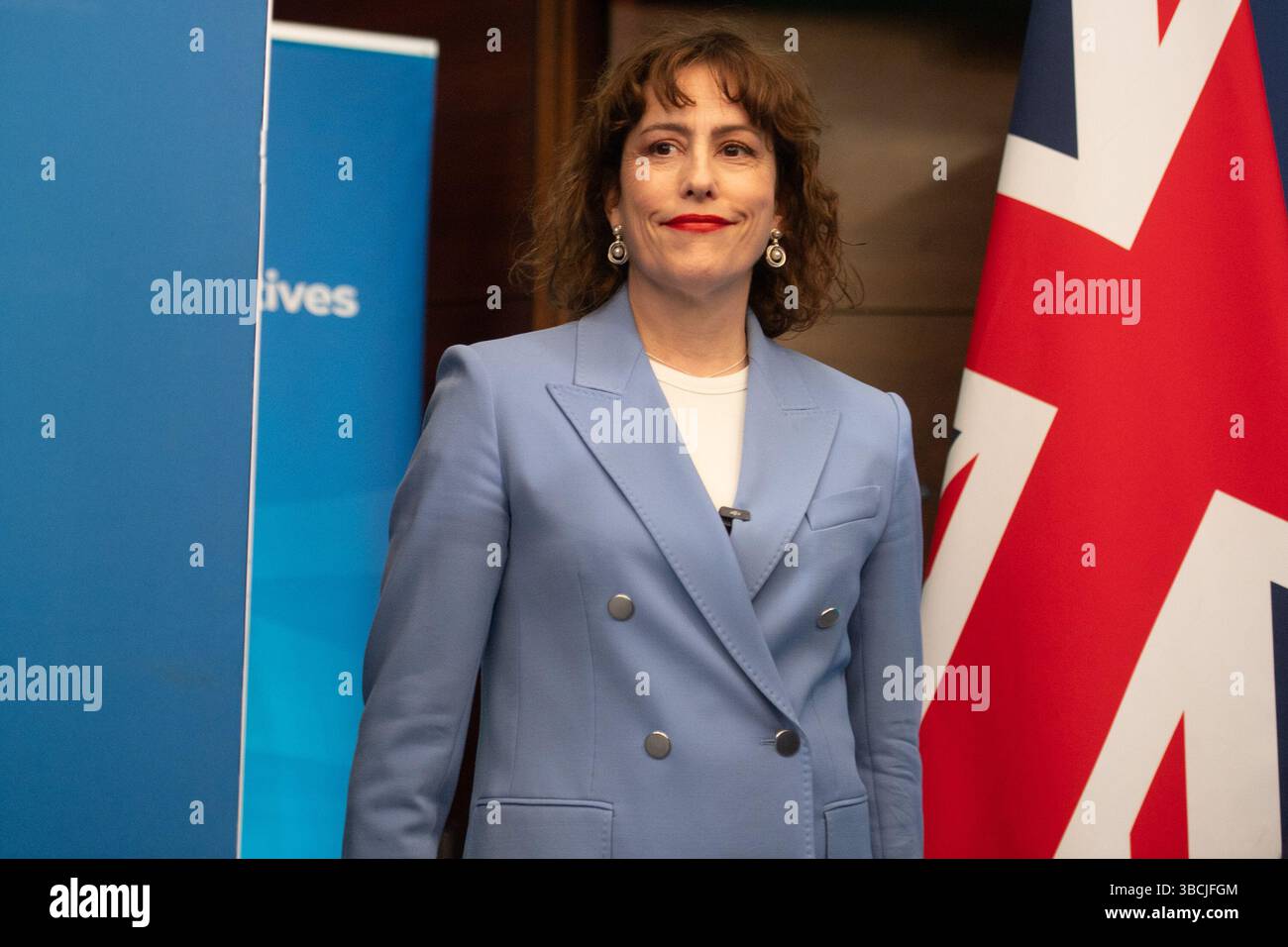 Londres, Royaume-Uni. 19 mai 2025. Victoria Atkins - Secrétaire d'État fantôme à l'environnement, à l'alimentation et aux Affaires rurales du Royaume-Uni s'exprime lors d'une conférence de presse sur Banque D'Images