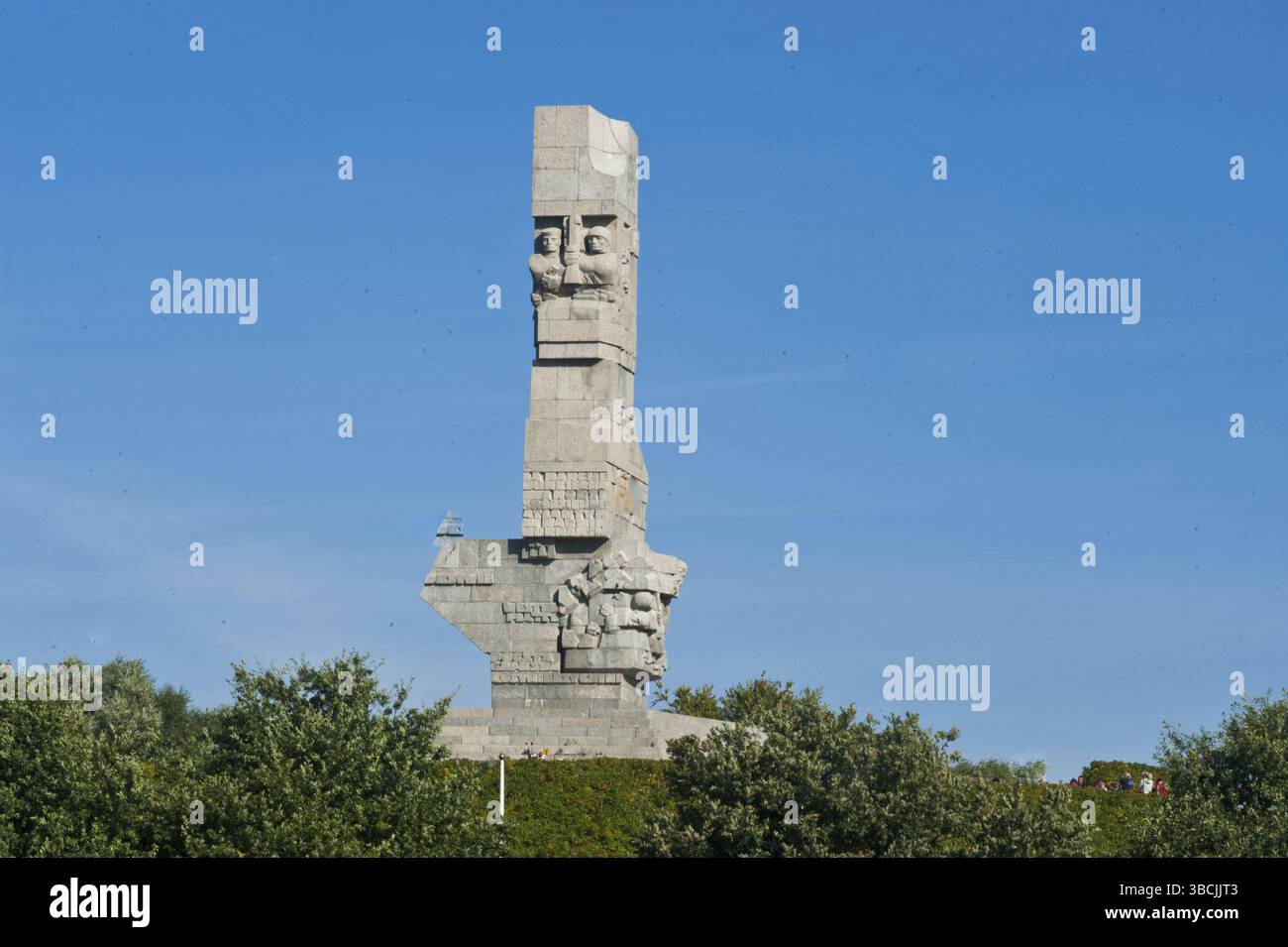 Monument à la défense de la côte polonaise, Westerplatte, près de Gdansk, Poméranie, Pologne, Gdansk, Westerplatte Monument, Europe Banque D'Images