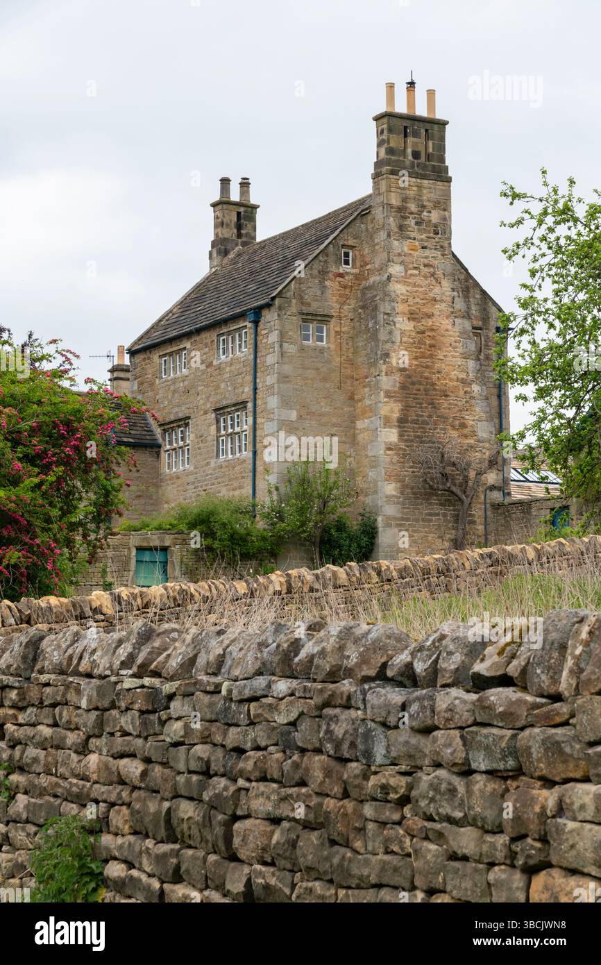 Beeley Old Hall, Beeley village, Derbyshire, Angleterre. Banque D'Images