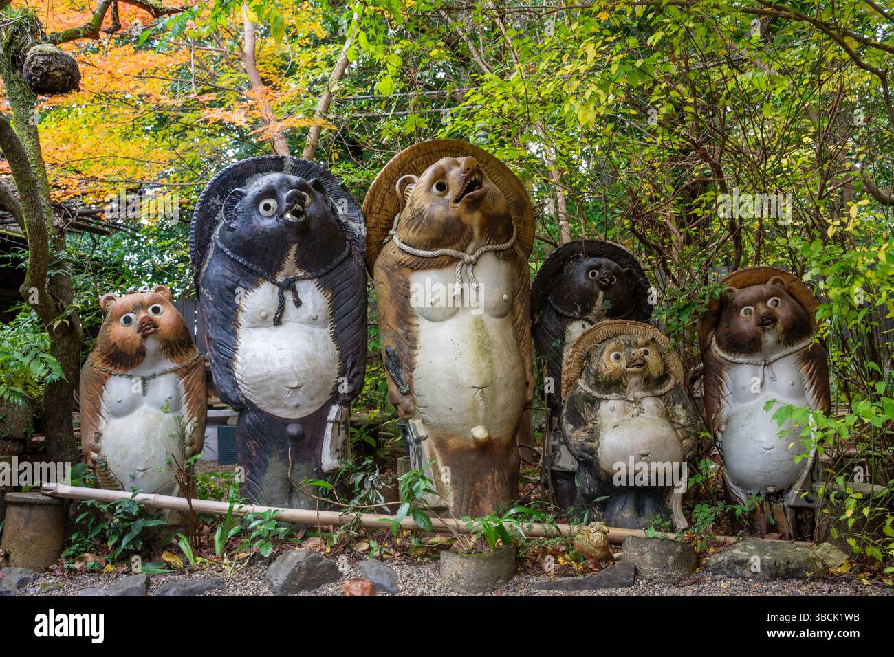 Tanuki, animal japonais mythique Banque D'Images