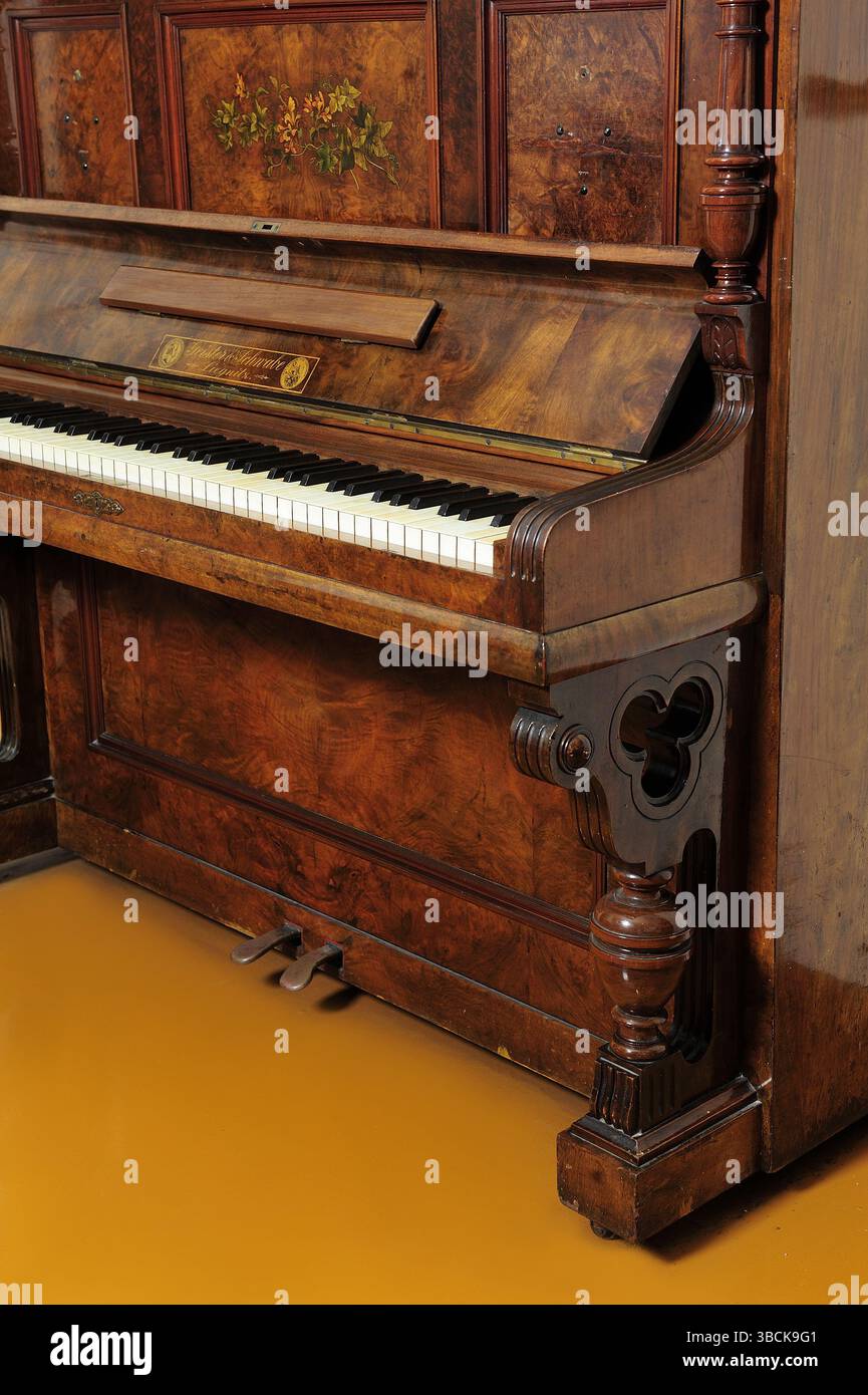 acoustique, acoustique, classique, classique, composer, compositeur, ébène, instrument, ivoire, clé, piano, instrument ancien, musique domestique, Banque D'Images