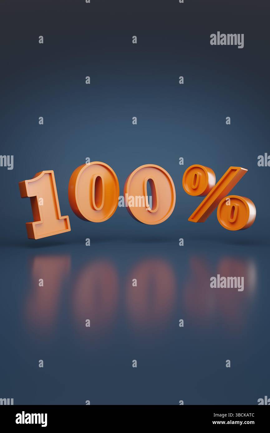 100% en trois dimensions. Illustration 3D. Banque D'Images