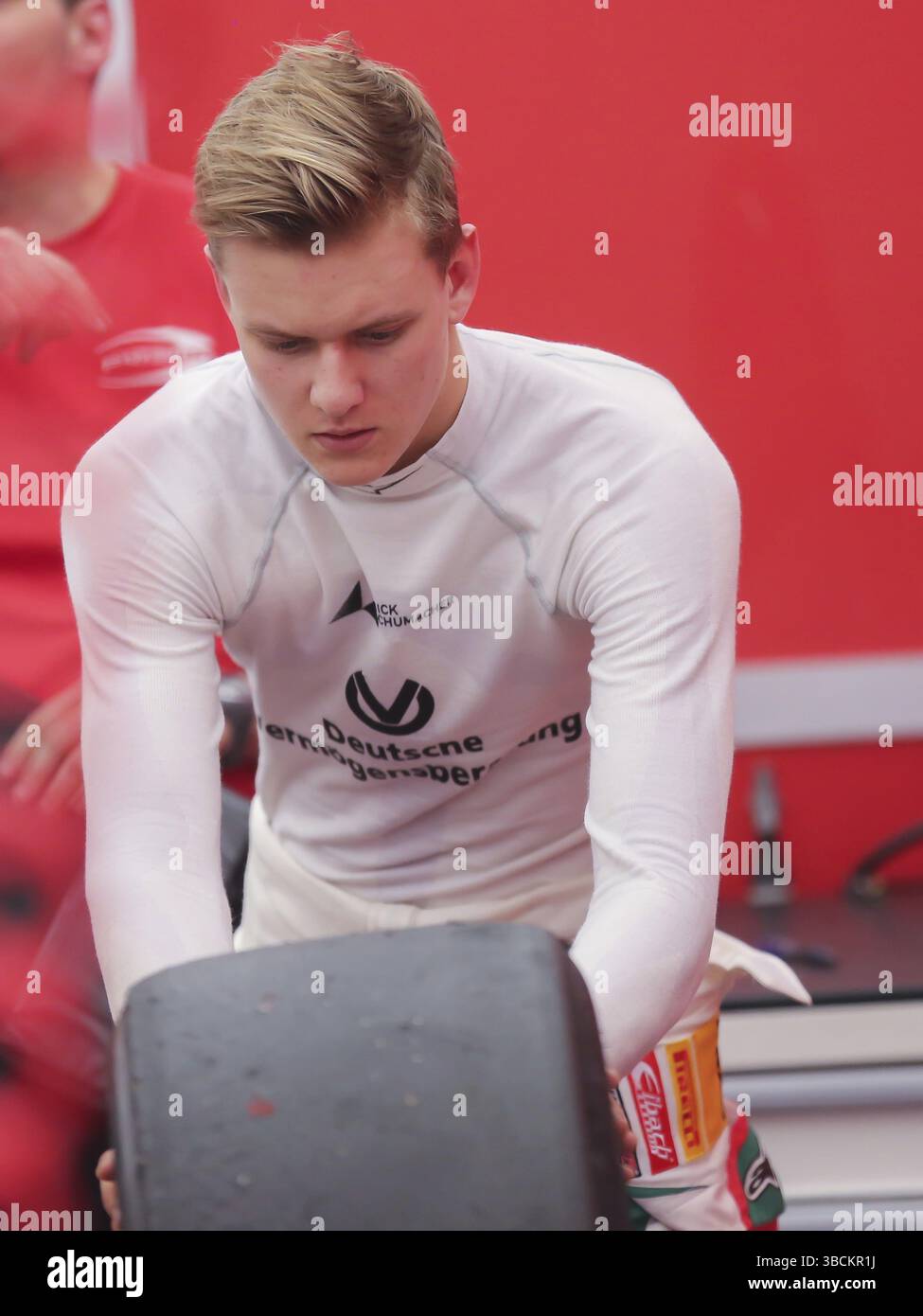 Le pilote automobile allemand Mick Schumacher à l'ADAC GT Masters, journées d'essai 2016 à etropolis Motorsport-Arena-Oschersleben/Bode, automobile allemande Banque D'Images